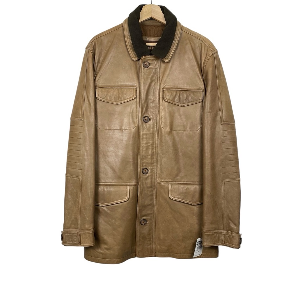 A&S Selections NWT Lamb Leather Zip Front Jacket, Whiskey Colour, Size Small
